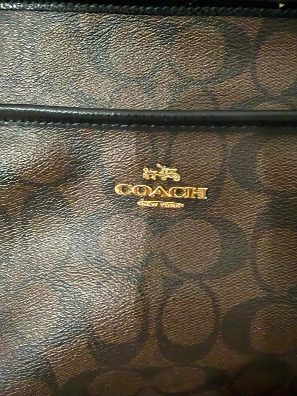 Coach Brown Signature Crossbody Shoulder Bag